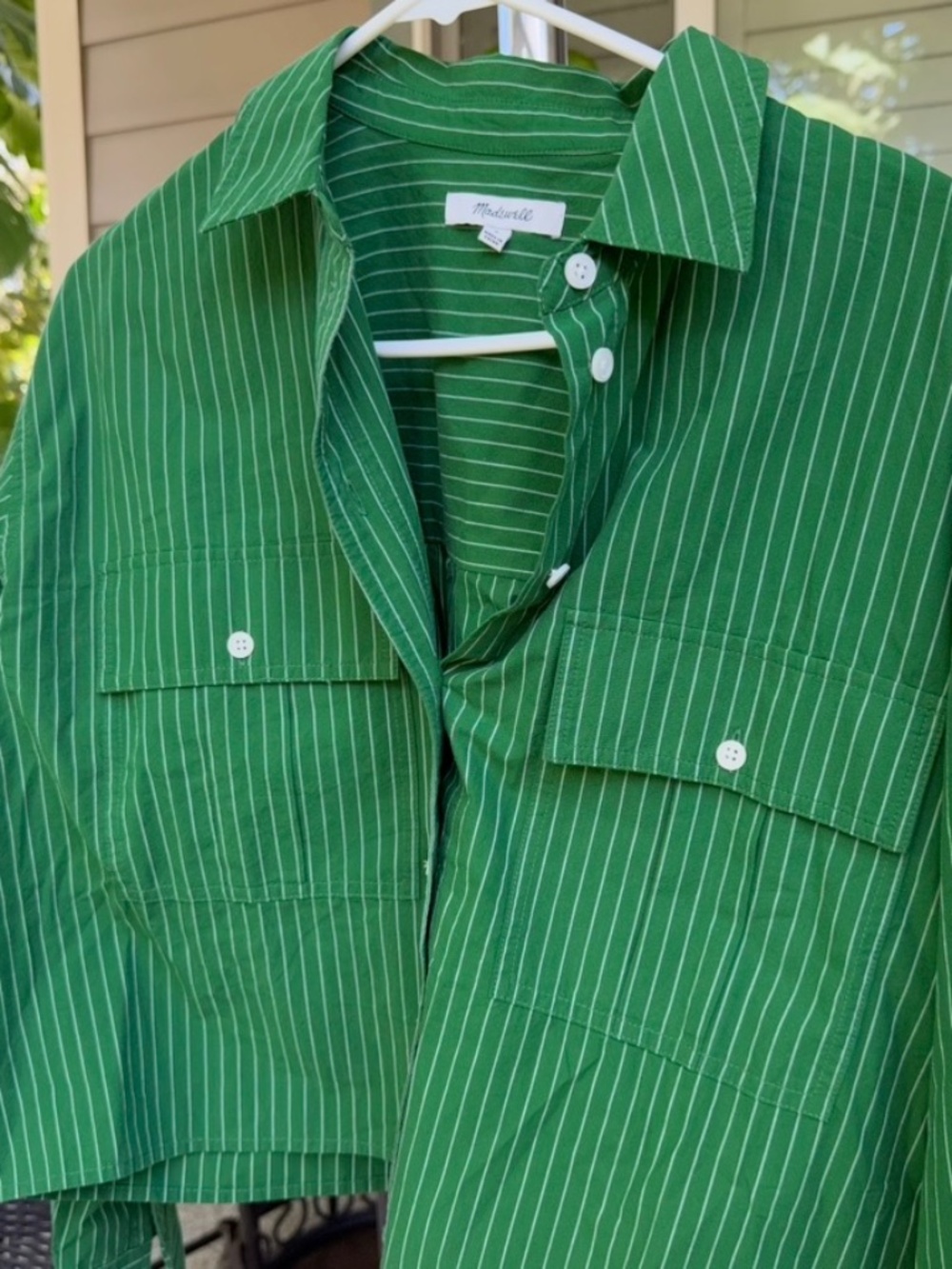 Madewell button down crop